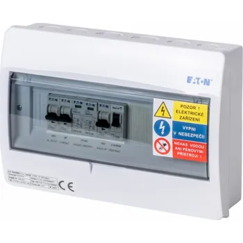 Solarmi ACZ1 osazený rozvaděč pro fotovoltaiku, jističe, chránič, 3,7kW 1f, backup