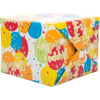 Party dekorace Dárkový balící papír Narozeninové balonky, 75 x 150 cm