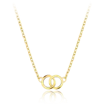 Olivie MINET Elegantní zlatý náhrdelník spojené kroužky Au 585/1000