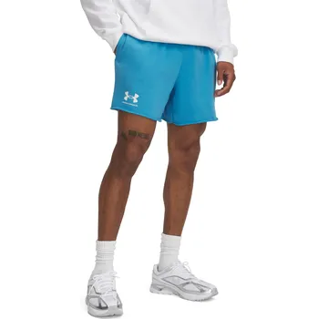 Dámské legíny Pánské teplákové kraťasy UNDER ARMOUR-UA Rival Terry 6in Short-BLU Modrá L