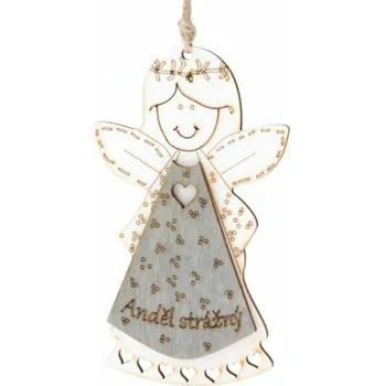 Casa de Engel Home Dřevěný závěsný anděl s nápisem (CZ), 0/200 Fialová UNI (2814494)