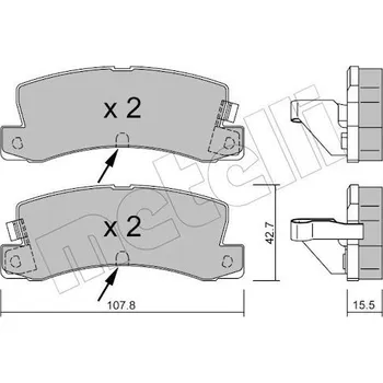 Auto-moto Sada brzdových destiček, kotoučová brzda METELLI 22-0161-2