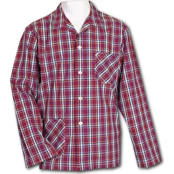 LUIZ Pánský pyžamový kabátek na knoflíky -Popelín- Pablo 725 Velikost: 52