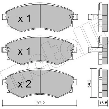 Auto-moto Sada brzdových destiček, kotoučová brzda METELLI 22-0518-0