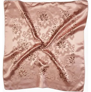 Šátek HEDVA ČESKÝ BROKÁT Šátek Ondrin VSh 77x77 JIŘINA lososová