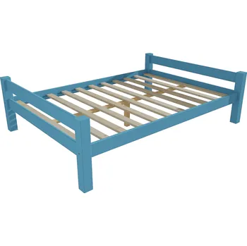 Postel Slevadoma Manželská postel 8X8 01B masiv borovice Rozměr: 120 x 200 cm, Barva: barva modrá