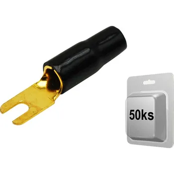 elektrický kabel Vidlička na kabel 10 mm² / černá - 50 ks