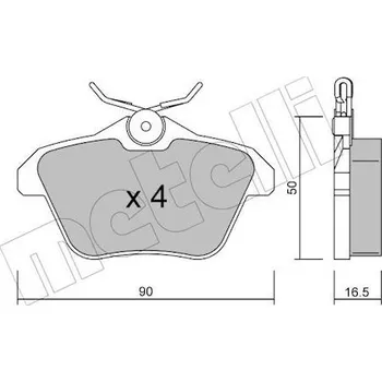 Brzdový systém Sada brzdových destiček, kotoučová brzda METELLI 22-0113-0