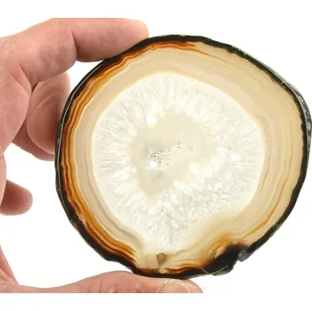 Přírodní kámen Achát plátek s dutinou leštěný Brazílie 79g