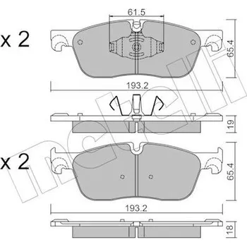 Brzdová destička Sada brzdových destiček, kotoučová brzda METELLI 22-1123-0