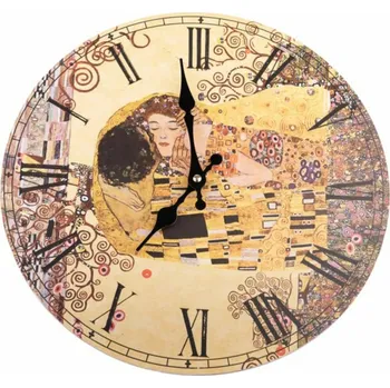 Hodiny Casa de Engel Home Dřevěné hodiny na zeď, 1/12 Fialová UNI (2781017)