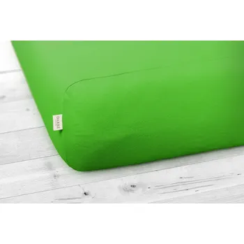 Prostěradlo DARRÉ Jersey prostěradlo tmavě žlutozelené na výšku matrace do 30 cm Velikost: 90 x 200