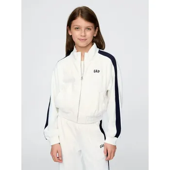 Dívčí šaty GAP Dívčí Dětská mikinová bunda Americana GAP Bílá 128/134 (2818578)