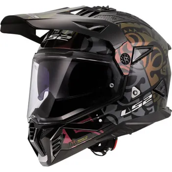 Helma na motorku Enduro helma na motorku LS2 MX702 Pioneer II Rangi černá