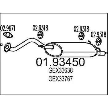 Auto-moto Zadní tlumič výfuku MTS 01.93450