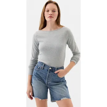 Dámské tričko Top GAP Longsleeve Bateau Neck Modal Top Grey M