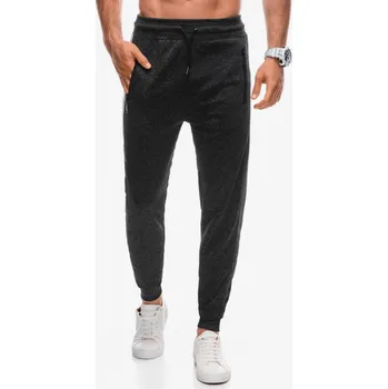 Edoti Pánské Tmavě šedé pánské tepláky Edoti Šedá 38/32 (2322498)