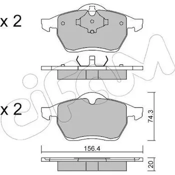 Brzdový systém Sada brzdových destiček, kotoučová brzda CIFAM 822-279-0
