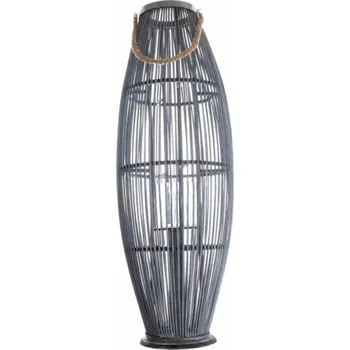 Lucerna Casa de Engel Home Bambusová lucerna se sklem, šedá, 0/2 Fialová UNI (2795736)