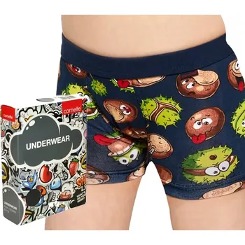 Boxerky Chlapecké boxerky Cornette Young 700/132 Chestnuts velikost 146/152