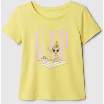 Dívčí tričko GAP Dívčí Baby tričko s logem Gap Žlutá 92 (2356379)