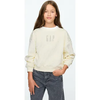 Dívčí mikina GAP Dívčí Dětská oversize mikina s logem Gap Béžová 128/134 (2616031)