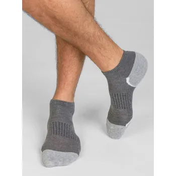Pánské ponožky DIM Pánské Sada tří párů pánských sportovních ponožek v šedé barvě Dim SPORT IN-SHOE 3x Šedá 43-46 (2655789)