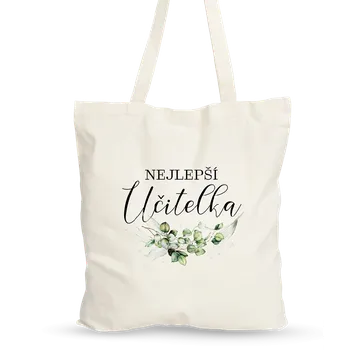 Nákupní taška Margaret Plátěná taška s potiskem - motiv 21 Nejlepší učitelka