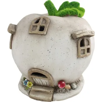 Dekorativní domeček LED se zelenou střechou, 25 x 26 cm