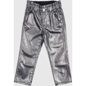 Dívčí tričko GAP Dívčí Baby metalické džíny mom GAP Šedá 92 (2451831)