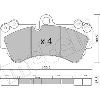 Brzdová destička Sada brzdových destiček, kotoučová brzda METELLI 22-0653-0