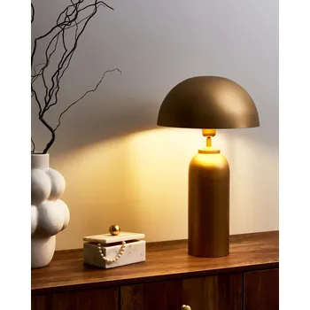 Osvětlení Stolní lampa mosazná kovová železná základna 55 cm moderní styl obývací pokoj ložnice Beliani