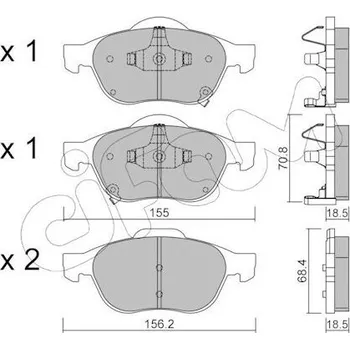 Auto-moto Sada brzdových destiček, kotoučová brzda CIFAM 822-448-0