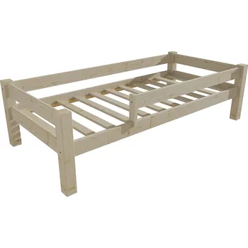 Dětská postel Slevadoma Dětská postel 8X8 01C se zábranou Rozměr: 80 x 160 cm, Barva: Surové dřevo