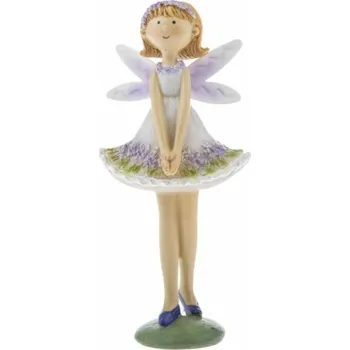 Casa de Engel Home Polyresinová víla v šatech s květy, 2/32 Fialová UNI (2813900)