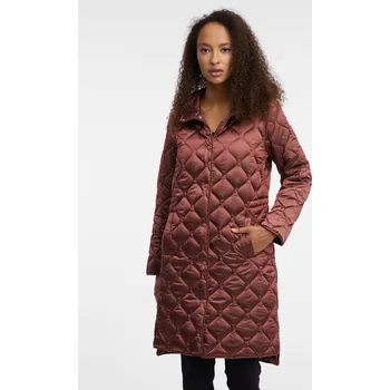 Dámský kabát Orsay Dámské Hnědý dámský lehký prošívaný kabát ORSAY Hnědá S (2057624)