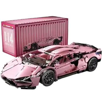 ostatní stavebnice OEM Stavebnice - Závodní supersport - 1289 Dílků Barva: Růžová