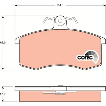 Brzdová destička Sada brzdových destiček, kotoučová brzda TRW GDB469