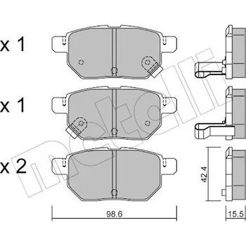 Auto-moto Sada brzdových destiček, kotoučová brzda METELLI 22-0746-0