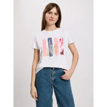 Dámské tričko Dámské tričko CROSS JEANS White 56187-008 Barva: White, Velikost: XL