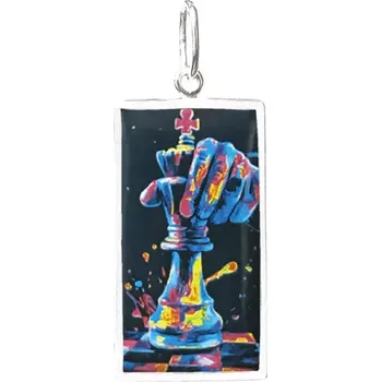 Přívěsek Aljančič Šachy Miniartion bílé zlato