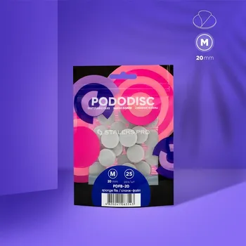 STALEKS EXPERT Pododisc M, PDFB-20 - pěnová pilníková leštička na pedikúru, 25 kusů