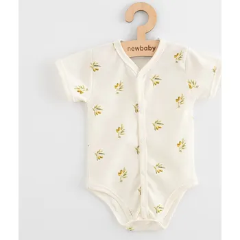 Kojenecký body NEW BABY Kojenecké celorozepínací body s krátkým rukávem z organické bavlny Olivy New Baby Vel. 62