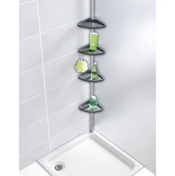 Drátěná police RUCO Teleskopická rohová police 654467 26 x 78-275 x 19.5 cm stříbrná