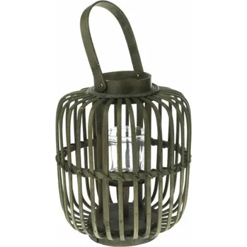 Lucerna Casa de Engel Home Bambusová lucerna se sklem - zelená, 0/4 Fialová UNI (2800639)