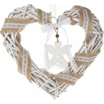 Casa de Engel Home Proutěné závěsné srdce, 0/12 Fialová UNI (2813939)