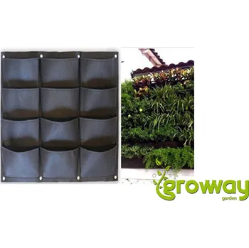 Samolepící dekorace PROPot Wall textilní květníky na zeď 4 kapsy