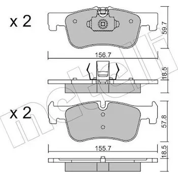 Brzdová destička Sada brzdových destiček, kotoučová brzda METELLI 22-0959-0