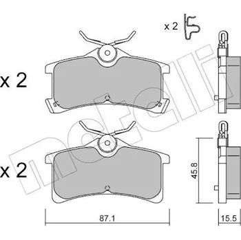 Auto-moto Sada brzdových destiček, kotoučová brzda METELLI 22-0449-0