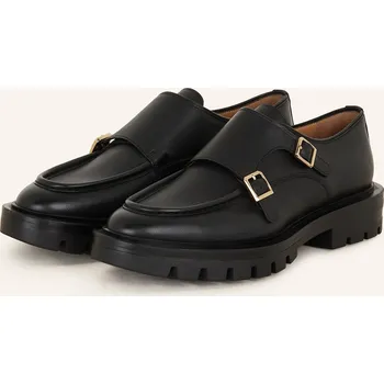 Dámské mokasíny Santoni Monky S Dvojitou Přezkou Feint, černá